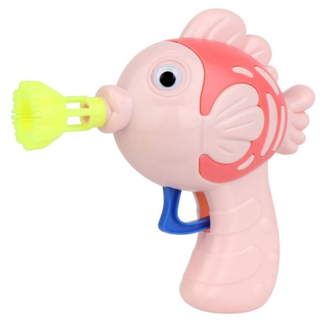 1Pc Cute Fish Soap Water Bubble Gun Bubble Blower Machine Toy For Kids Children Manual Gun 1.jpg 640x640 1 - Bubble Gun