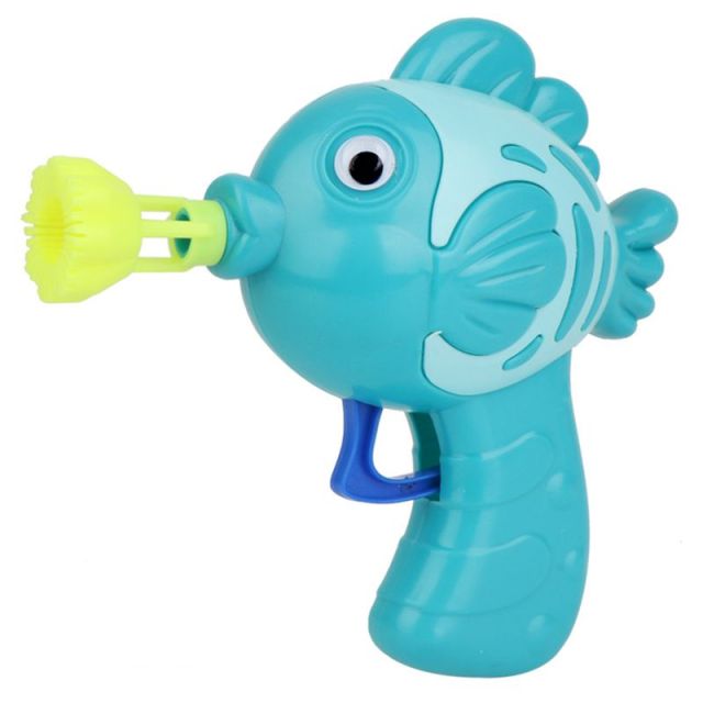 1Pc Cute Fish Soap Water Bubble Gun Bubble Blower Machine Toy For Kids Children Manual - Bubble Gun