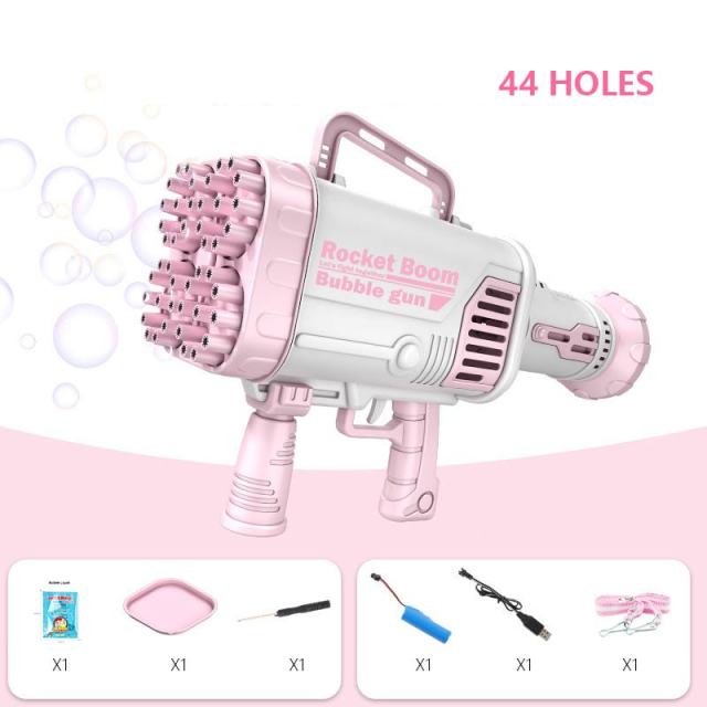 44 64 Holes Electric Bubble Gun Gatlin Bubble Gun Machine Soap Bubbles Magic Bubble for Bathroom 2.jpg 640x640 2 - Bubble Gun