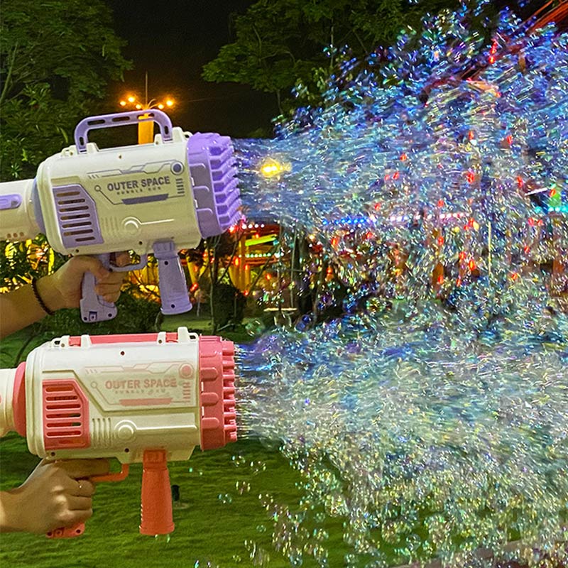 44 64 Holes Kids Gatling Bubble Gun Toy Charging Electric Automatic Bubble Machine Outdoor Soap Water - Bubble Gun